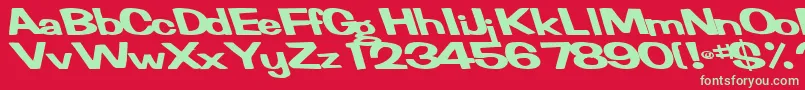 FertilemindplusBold Font – Green Fonts on Red Background