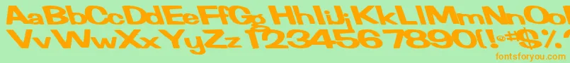 FertilemindplusBold Font – Orange Fonts on Green Background