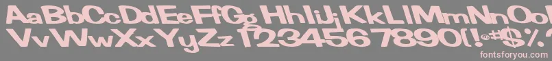 FertilemindplusBold-Schriftart – Rosa Schriften auf grauem Hintergrund