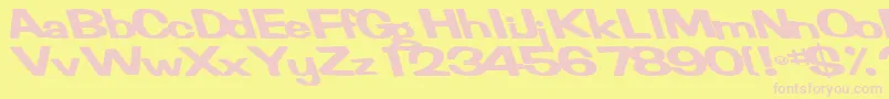 FertilemindplusBold Font – Pink Fonts on Yellow Background