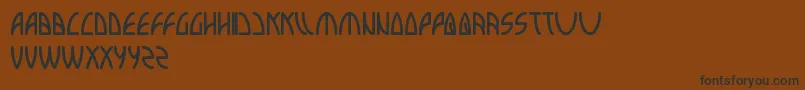 Interplanetary Font – Black Fonts on Brown Background