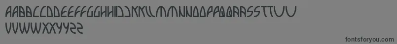 Interplanetary-Schriftart – Schwarze Schriften auf grauem Hintergrund