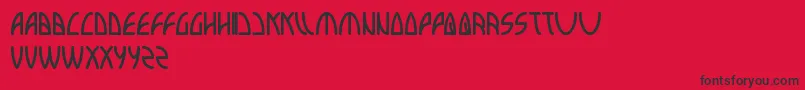 Interplanetary Font – Black Fonts on Red Background