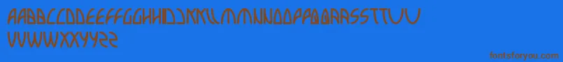 Police Interplanetary – polices brunes sur fond bleu