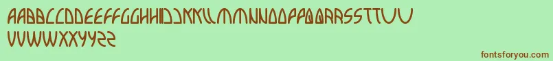 Fonte Interplanetary – fontes marrons em um fundo verde