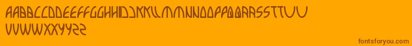 Interplanetary Font – Brown Fonts on Orange Background