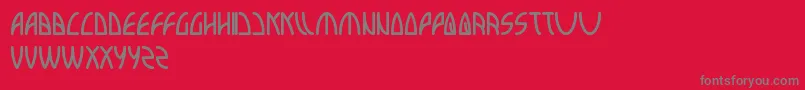 Fonte Interplanetary – fontes cinzas em um fundo vermelho