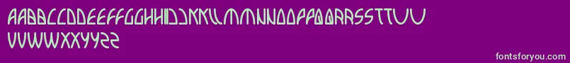 Interplanetary Font – Green Fonts on Purple Background