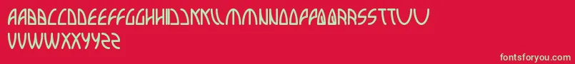fuente Interplanetary – Fuentes Verdes Sobre Fondo Rojo