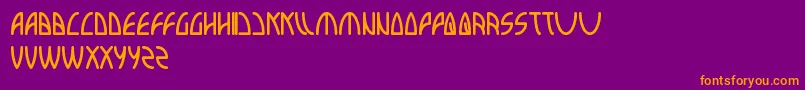 Interplanetary Font – Orange Fonts on Purple Background