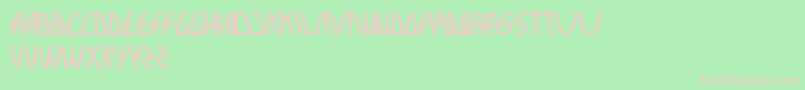 Interplanetary Font – Pink Fonts on Green Background