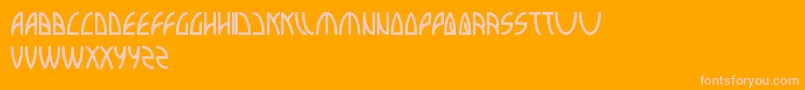 Interplanetary Font – Pink Fonts on Orange Background