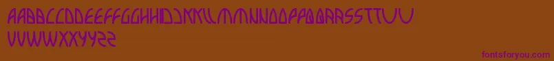Interplanetary Font – Purple Fonts on Brown Background