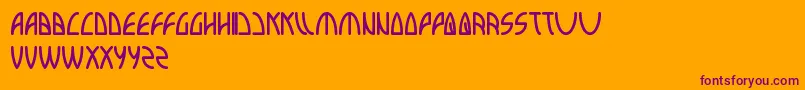 Interplanetary Font – Purple Fonts on Orange Background