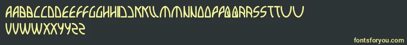 Weitere Informationen zur Interplanetary-Schriftart Interplanetary-Schriftart – Gelbe Schriften auf schwarzem Hintergrund