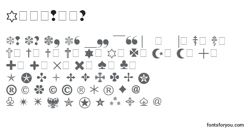 Czcionka Pigraphb – alfabet, cyfry, specjalne znaki