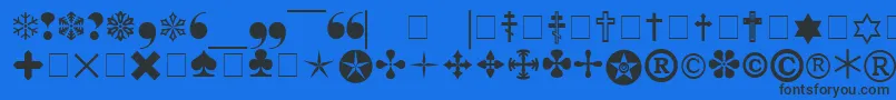 Pigraphb Font – Black Fonts on Blue Background