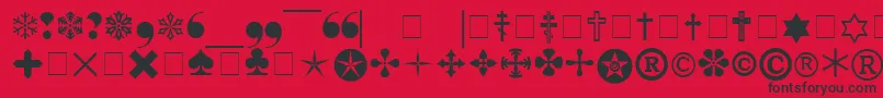 Pigraphb Font – Black Fonts on Red Background