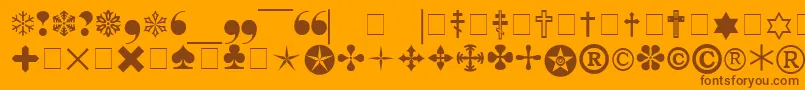 Saiba mais sobre a fonte Pigraphb Fonte Pigraphb – fontes marrons em um fundo laranja
