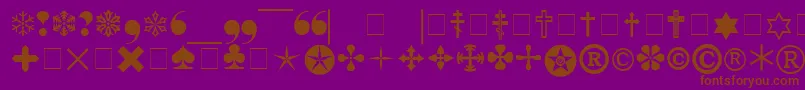 Подробнее о шрифте Pigraphb Шрифт Pigraphb – коричневые шрифты на фиолетовом фоне