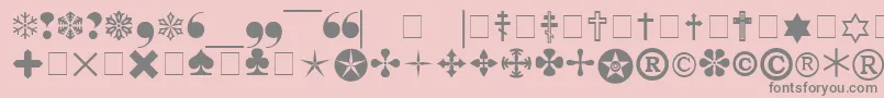 Pigraphb Font – Gray Fonts on Pink Background