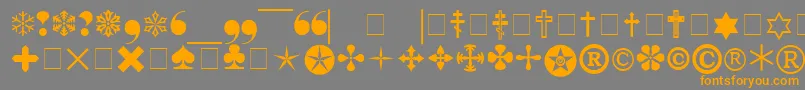 Police Pigraphb – polices orange sur fond gris