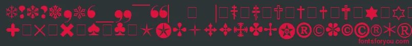 Pigraphb Font – Red Fonts on Black Background