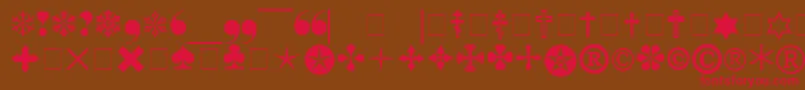 Pigraphb Font – Red Fonts on Brown Background