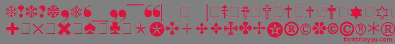 Pigraphb Font – Red Fonts on Gray Background
