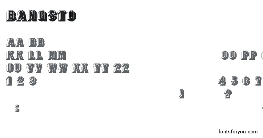 Schriftart BangstonfatsplainNormal – Alphabet, Zahlen, spezielle Symbole