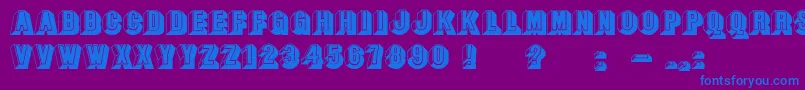 BangstonfatsplainNormal Font – Blue Fonts on Purple Background