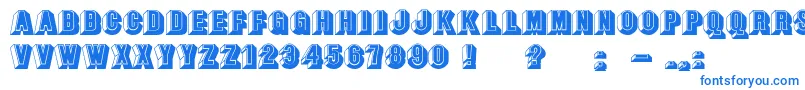 BangstonfatsplainNormal Font – Blue Fonts on White Background