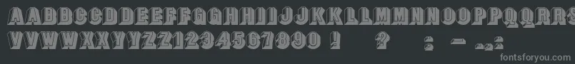 BangstonfatsplainNormal Font – Gray Fonts on Black Background