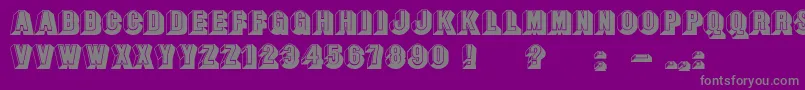 BangstonfatsplainNormal-Schriftart – Graue Schriften auf violettem Hintergrund