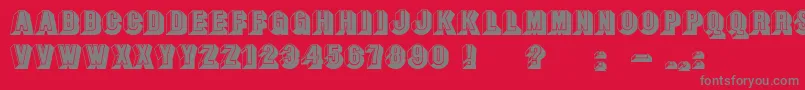 BangstonfatsplainNormal Font – Gray Fonts on Red Background