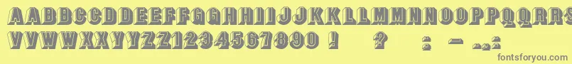 BangstonfatsplainNormal Font – Gray Fonts on Yellow Background