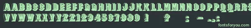 BangstonfatsplainNormal Font – Green Fonts on Black Background