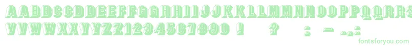 BangstonfatsplainNormal Font – Green Fonts on White Background