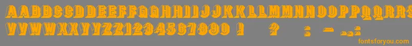 BangstonfatsplainNormal Font – Orange Fonts on Gray Background