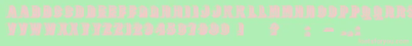 BangstonfatsplainNormal Font – Pink Fonts on Green Background