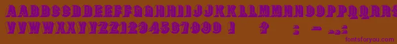 BangstonfatsplainNormal Font – Purple Fonts on Brown Background