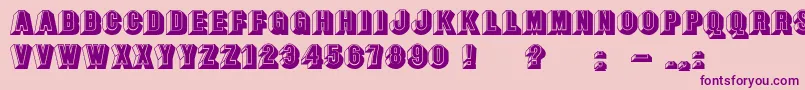 BangstonfatsplainNormal Font – Purple Fonts on Pink Background