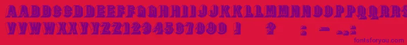 BangstonfatsplainNormal Font – Purple Fonts on Red Background