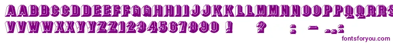 BangstonfatsplainNormal Font – Purple Fonts on White Background