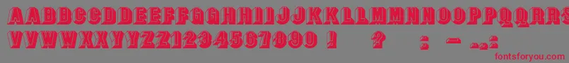 BangstonfatsplainNormal Font – Red Fonts on Gray Background