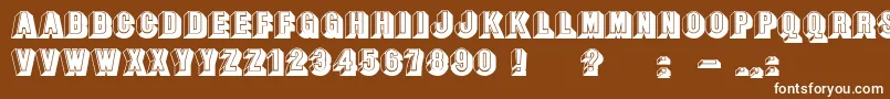 BangstonfatsplainNormal Font – White Fonts on Brown Background