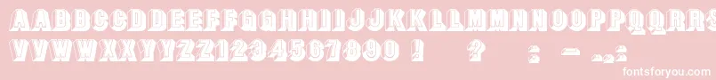 BangstonfatsplainNormal Font – White Fonts on Pink Background