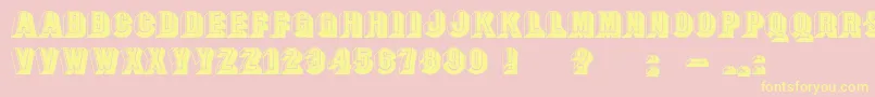 BangstonfatsplainNormal Font – Yellow Fonts on Pink Background