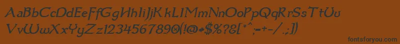 Dum3ital Font – Black Fonts on Brown Background