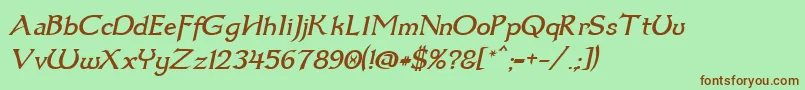 Dum3ital Font – Brown Fonts on Green Background